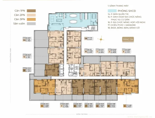 Mặt bằng tầng 3A Legacy 66